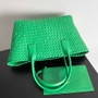 Bottega Veneta Medium Cabat Bag 608810 Dark Green lambskin leather