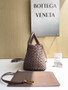 Bottega Veneta Mini Cabat 709464 coffee Intreccio lambskin leather