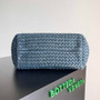 Bottega Veneta Medium Cabat Bag 608810 Navy Blue lambskin leather