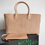 Bottega Veneta Large Cabat Bag 608811 Apricot Lambskin leather