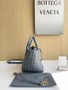 Bottega Veneta Mini Cabat 709464 Intreccio lambskin leather gray