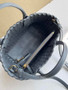Bottega Veneta Mini Cabat 709464 Intreccio lambskin leather gray