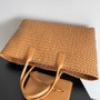 Bottega Veneta Large Cabat Bag 608811 Brown Lambskin leather