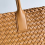 Bottega Veneta Large Cabat Bag 608811 Brown Lambskin leather