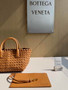 Bottega Veneta Mini Cabat 709464 brown Intreccio lambskin leather