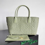 Bottega Veneta Medium Cabat Bag 608810 light green lambskin leather
