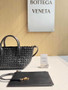Bottega Veneta Mini Cabat 709464 Intreccio lambskin leather Black