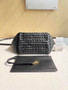 Bottega Veneta Mini Cabat 709464 Intreccio lambskin leather Black