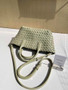 Bottega Veneta Mini Cabat 709464 Army green Intreccio lambskin leather