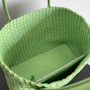 Bottega Veneta Medium Cabat Bag 608810 Green lambskin leather