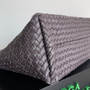 Bottega Veneta Large Cabat Bag 608811  Dark Brown Lambskin leather
