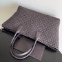 Bottega Veneta Large Cabat Bag 608811  Dark Brown Lambskin leather