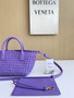 Bottega Veneta Mini Cabat 709464 Dark Purple Intreccio lambskin leather
