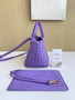 Bottega Veneta Mini Cabat 709464 Dark Purple Intreccio lambskin leather