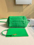 Bottega Veneta Mini Cabat 709464 green Intreccio lambskin leather