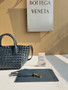 Bottega Veneta Mini Cabat 709464 Gray Green Intreccio lambskin leather