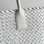 Bottega Veneta Medium Cabat Bag 608810 white lambskin leather