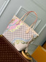 Louis Vuitton N40471 Neverfull MM Shoulder Bag Damier Azur
