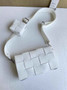 Bottega Veneta Cassette With Versatile Strap 741777 Calfskin White