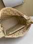 Bottega Veneta Bowling Cassette Bag 730327 Lambskin Dark Beige