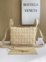 Bottega Veneta Bowling Cassette Bag 730327 Lambskin Dark Beige
