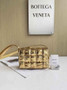 Bottega Veneta Small Cassette Bag 736253 Calfskin Gold