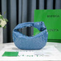 Bottega Veneta Mini Jodie top handle bag 651876 Blue Light skin leather