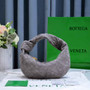 Bottega Veneta Mini Jodie top handle bag 651876 Suede Dark Gray