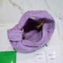 Bottega Veneta Mini Jodie top handle bag 651876 Suede Purple