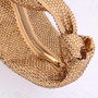 Bottega Veneta Mini Jodie bag 731400 strass-embellished mesh Gold
