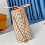 Louis Vuitton Neverfull MM Bag N41605 Damier Azur Canvas Pink