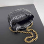 Bottega Veneta Mini Jodie top handle bag 709562 Calfskin Black