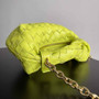 Bottega Veneta Mini Jodie top handle bag 709562 Calfskin Yellow
