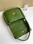 Bottega Veneta Small Cobble Shoulder Bag 709418 Lambskin Green