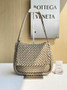 Bottega Veneta Small Cobble Shoulder Bag 709418 Lambskin Dark Gray