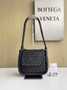 Bottega Veneta Mini Cobble Shoulder Bag 762711 Lambskin Black