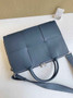 Bottega Veneta Arco Briefcase 680120 Intreccio leather Blue
