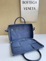 Bottega Veneta Arco Briefcase 680120 Intreccio leather Blue