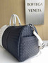 Bottega Veneta Medium Intrecciato Duffle 650066 Calfskin White Blue