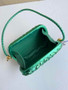 Bottega Veneta Knot With Chain 717623 Calfskin Green
