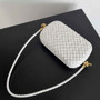 Bottega Veneta Knot With Chain 717623 White Lambskin