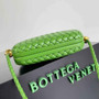 Bottega Veneta Knot With Chain 717623 Green Lambskin