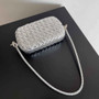 Bottega Veneta Knot With Chain 717623 Silver Calfskin