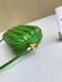 Bottega Veneta Knot With Chain 717623 Green Calfskin