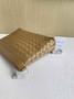 Bottega Veneta Medium Intrecciato Zipped Pouch 651852 Calfskin Tan