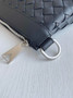 Bottega Veneta Medium Intrecciato Zipped Pouch 651852 Calfskin Black