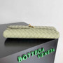 Bottega Veneta Long Clutch Andiamo With Handle 741511 Calfskin Light Green