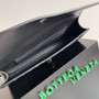 Bottega Veneta Long Clutch Andiamo With Handle 741511 Calfskin Black