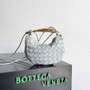Bottega Veneta Mini Sardine 744267 Lambskin Gray
