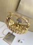Bottega Veneta Mini Sardine 744267 Lambskin Gold